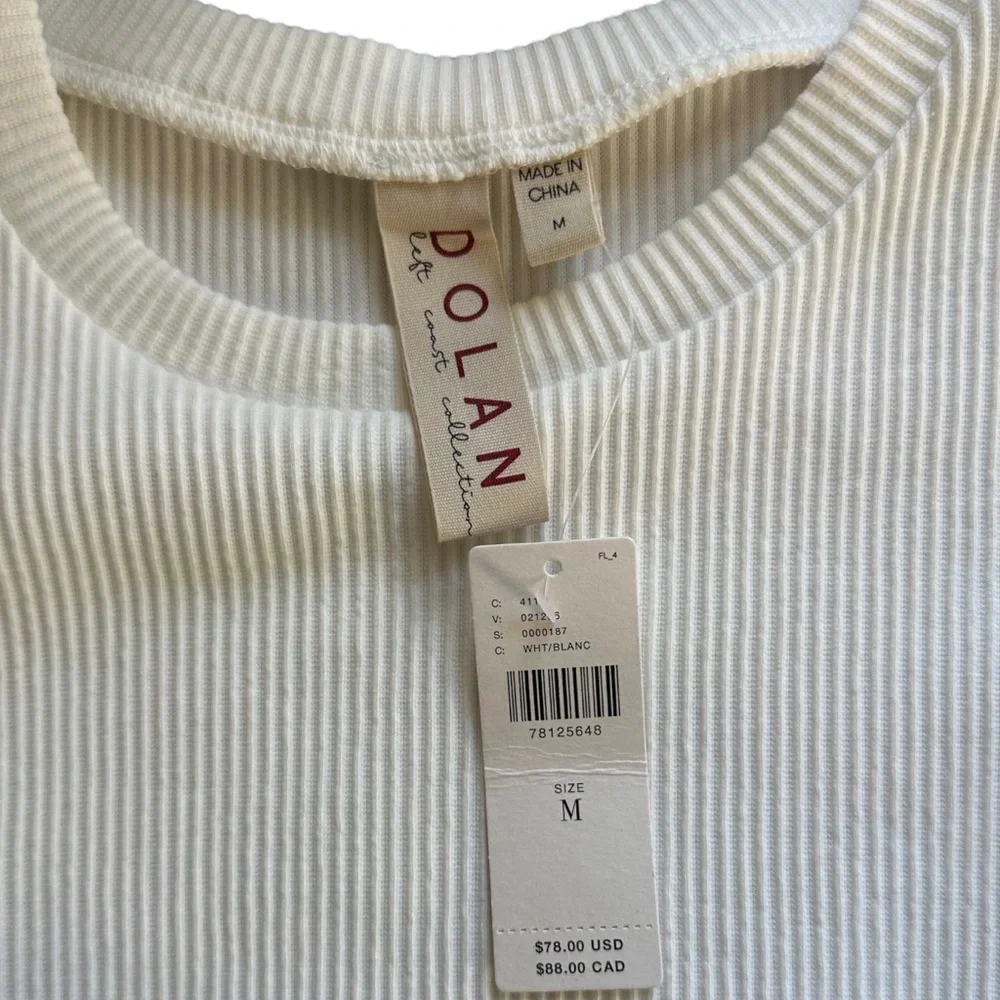Anthropologie White Sheer Sleeve Top